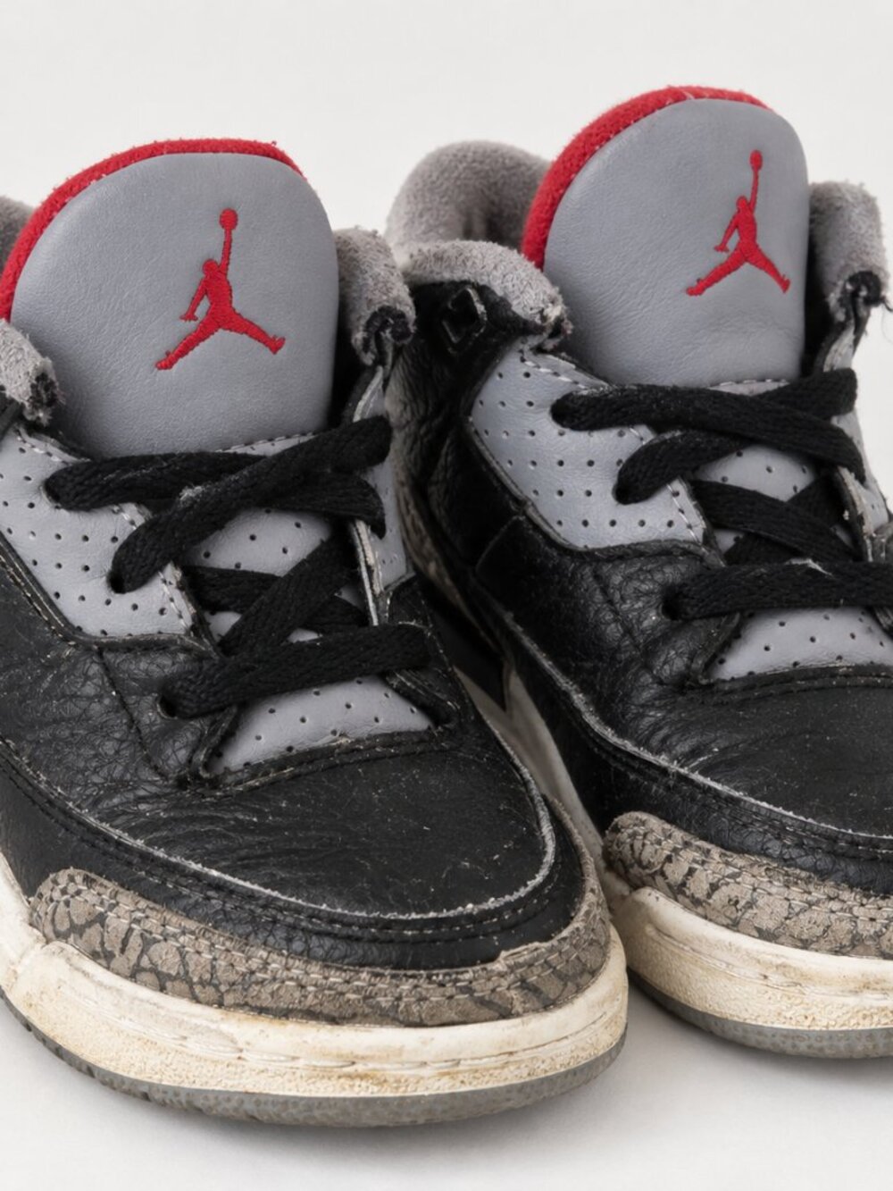 Air Jordan 3 Black Cement Toddler Sneakers Size 7C